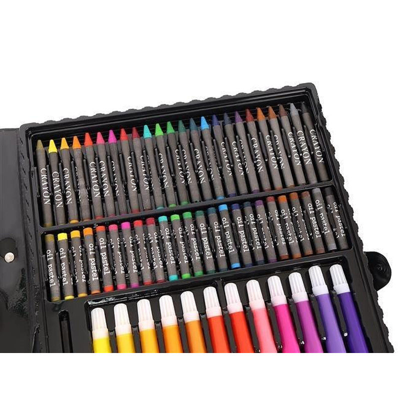 Комплект за боядисване и рисуване в куфар 168бр черен